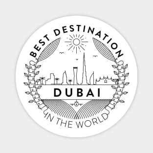 Dubai Minimal Badge Design Magnet